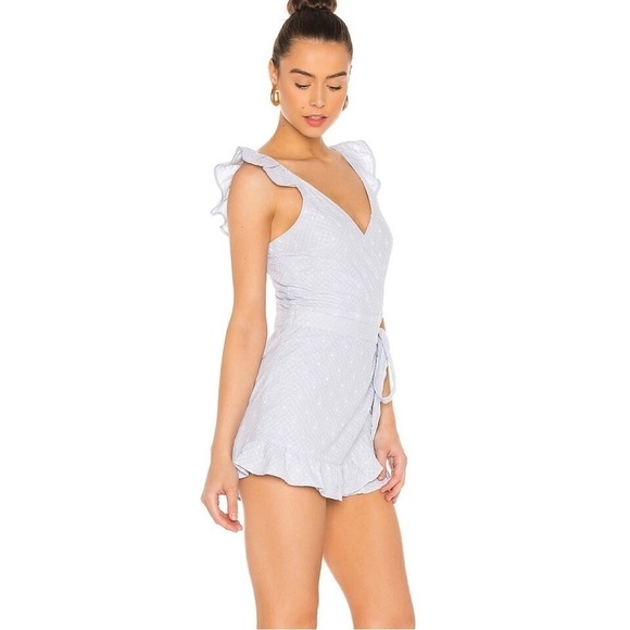 Lovers and Friends Bari Romper in Baby Blue Size Medium‎ - Picture 1 of 8